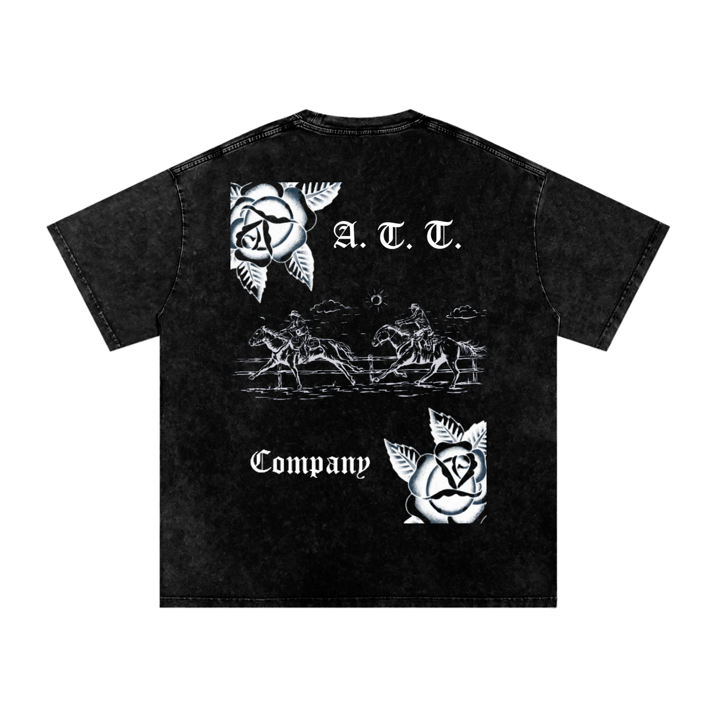 Snow Washed Oversized Cotton T-Shirt